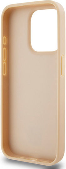 Dkny Pu-Leder kariertes Muster Streifen Hülle iPhone 15 Pro Pink