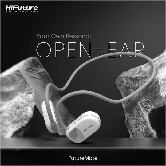 HiFuture Future Mate In-ear Bluetooth Handsfree Ακουστικά με Αντοχή στον Ιδρώτα Silver/White