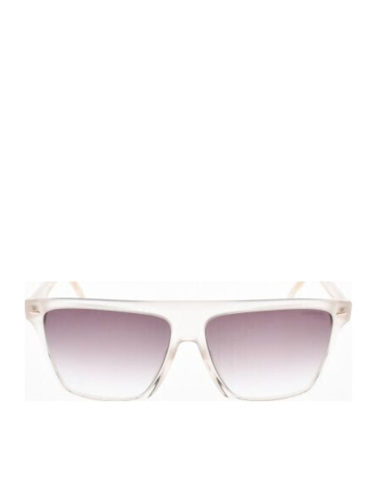 Carrera Women's Sunglasses with Beige Horn-Rimmed Frame and Grey Lenses 3027/S SZJ/3X