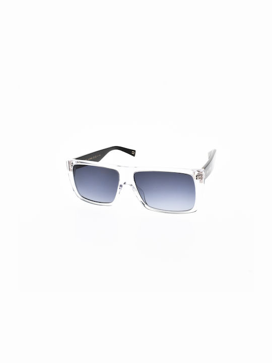 Marc Jacobs Men's Sunglasses with Transparent Plastic Frame and Gray Gradient Lens ICON 096/S MNG/9O