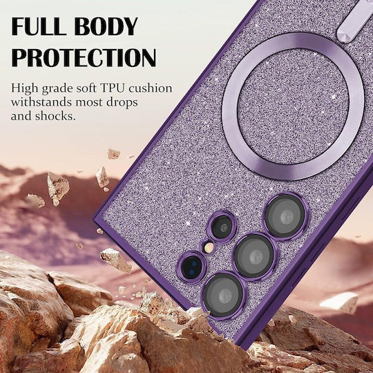 Techsuit Glitter Back Cover Purple (iPhone 16 Pro)