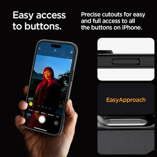 Spigen Ultra Hybrid MagFit Back Cover Πλαστικό 1.2mm Frost Black (iPhone 16 Pro Max)