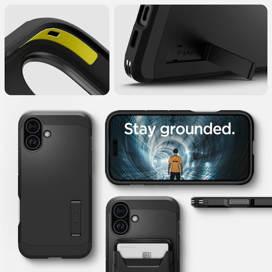 Spigen Tough Armor AI MagFit Umschlag Rückseite Kunststoff 2mm Schwarz (iPhone 16)