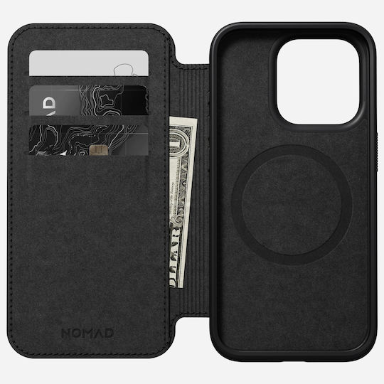 Nomad Back Cover Δερμάτινο 2mm Μαύρο (iPhone 15 Pro)