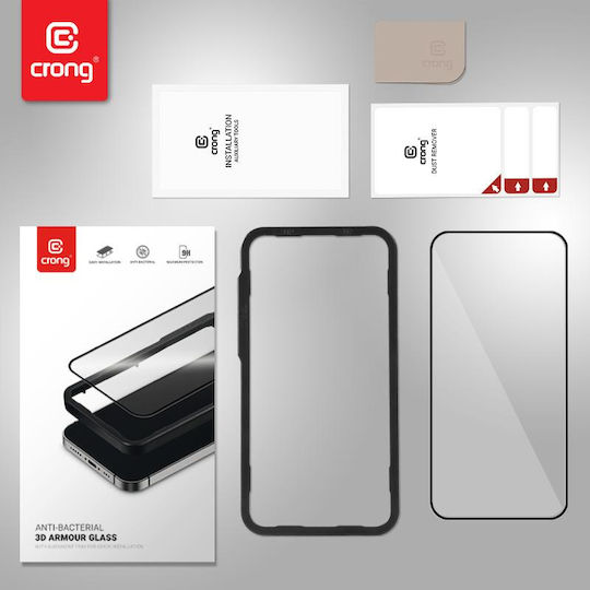 Crong Anti-bacterial 3d Armour Back Cover Tempered Glass Transparent (iPhone 14)