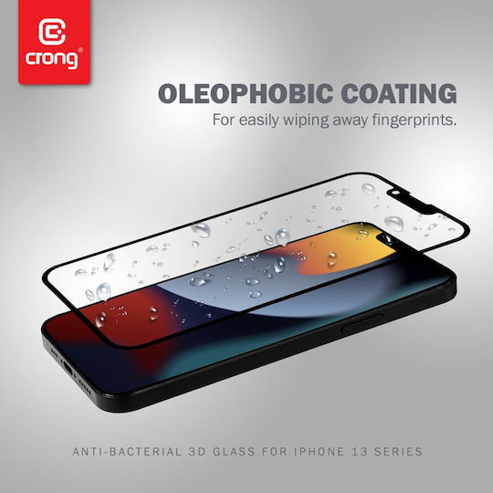 Crong Anti-bacterial 3d Armour Back Cover Tempered Glass Transparent (iPhone 14)