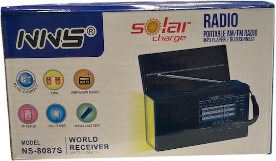 NS-8087S Solar cu USB Gri