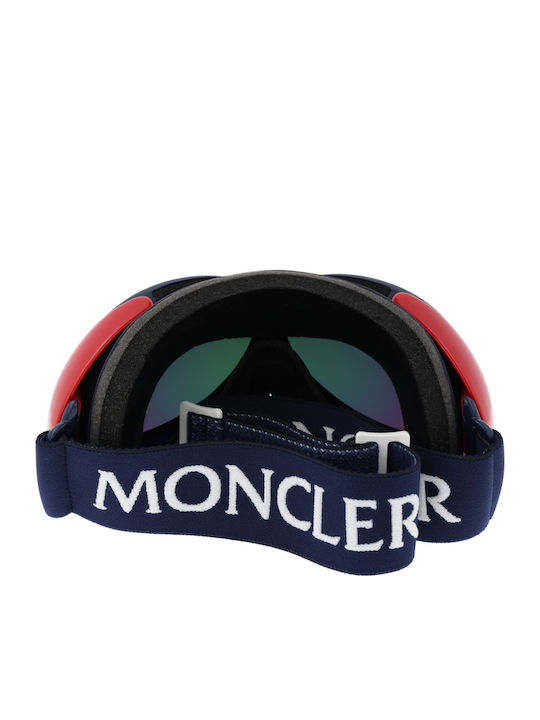 Moncler Маска за ски и сноуборд за възрастни синя със синя леща