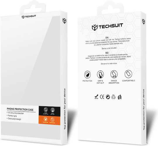 Techsuit Halofrost Umschlag Rückseite Schwarz (iPhone 16 Pro)