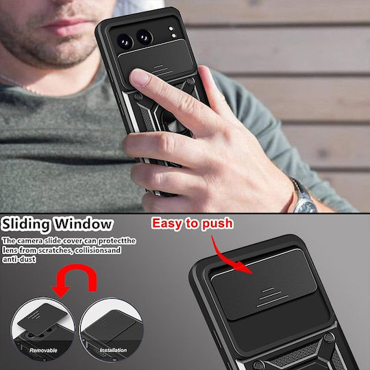 Techsuit Camshield Umschlag Rückseite Kunststoff / Silikon Blau (OnePlus Nord 4)