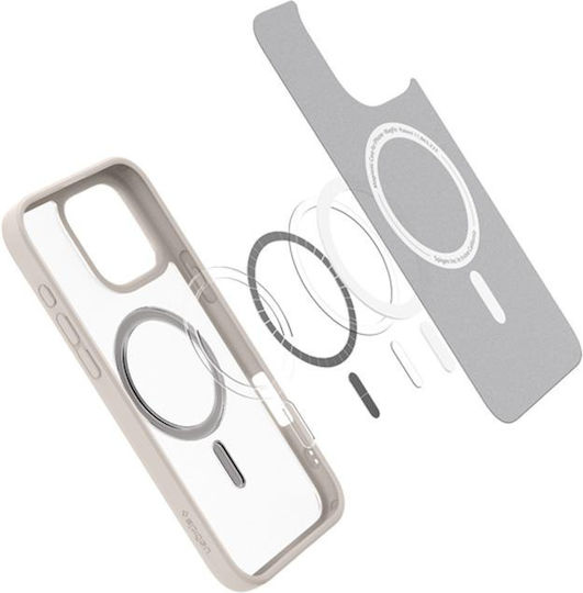 Spigen Ultra Hybrid MagFit Back Cover Plastic 2mm Frost Natural Titanium (iPhone 16 Pro Max)