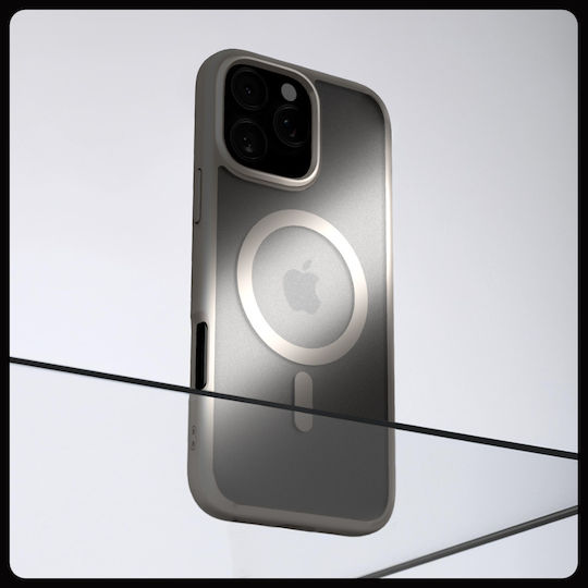 Spigen Ultra Hybrid MagFit Back Cover Plastic 2mm Frost Natural Titanium (iPhone 16 Pro Max)