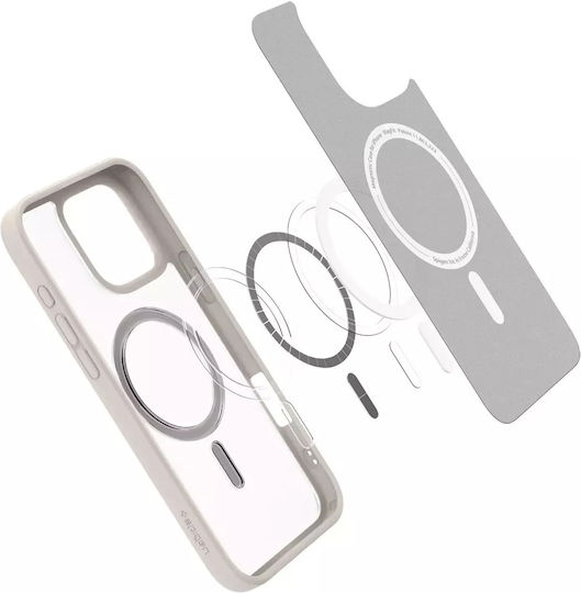 Spigen Ultra Hybrid MagFit Back Cover Plastic 2mm Frost Natural Titanium (iPhone 16 Pro Max)