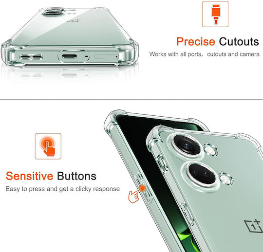 Techsuit Shockproof Clear Back Cover Silicone Transparent (OnePlus Nord 3)