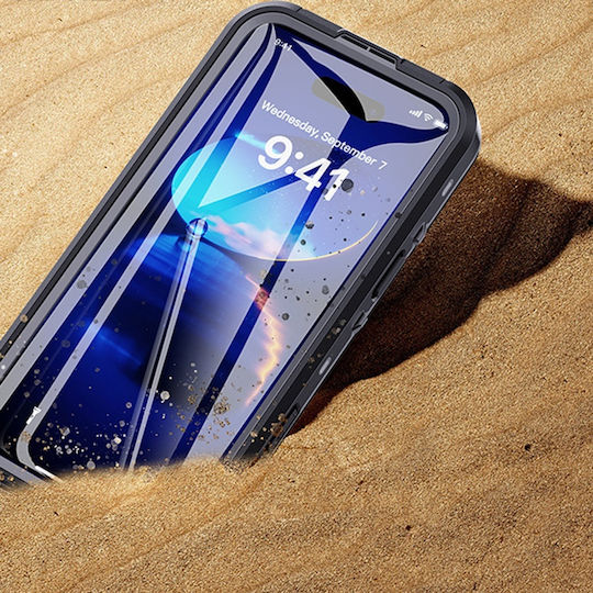 Shellbox 360 Full Cover Σιλικόνης Αδιάβροχο Μαύρο (iPhone 16 Pro Max)