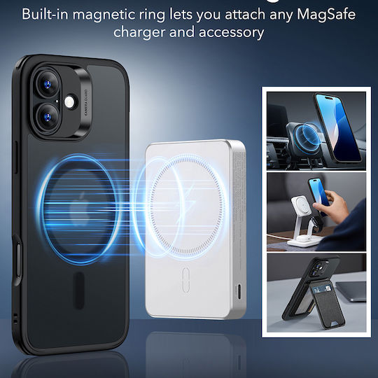 ESR Classic Hybrid Halolock Back Cover Πλαστικό 0.7mm Μαύρο (iPhone 16)