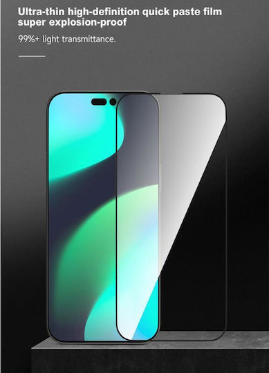 Devia Quick Paste Van Series 3D Full Face Tempered Glass Black (iPhone 14 Pro)