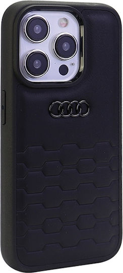 Audi Umschlag Rückseite Kunststoff Schwarz (iPhone 15 Pro)