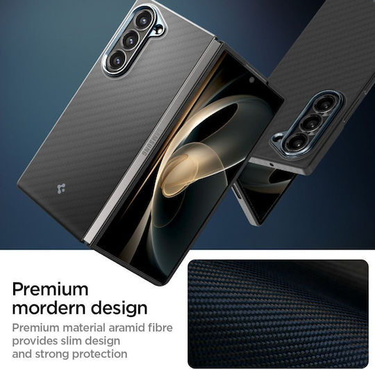 Spigen Airskin Umschlag Rückseite Aramid Fiber 0.9mm Schwarz (Galaxy Z Fold6)