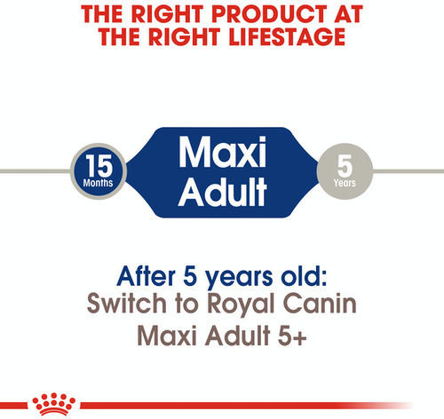 Royal Canin Maxi Adult 18kg Dry Food Gluten-Free for Adult Large Breed Dogs with Poultry, Rice and Pork