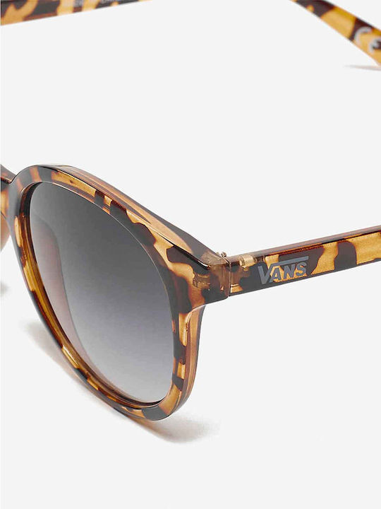 Vans RISE AND SHINE Women's Sunglasses with Brown Tartaruga Plastic Frame and Gray Gradient Lens VN000HEE161