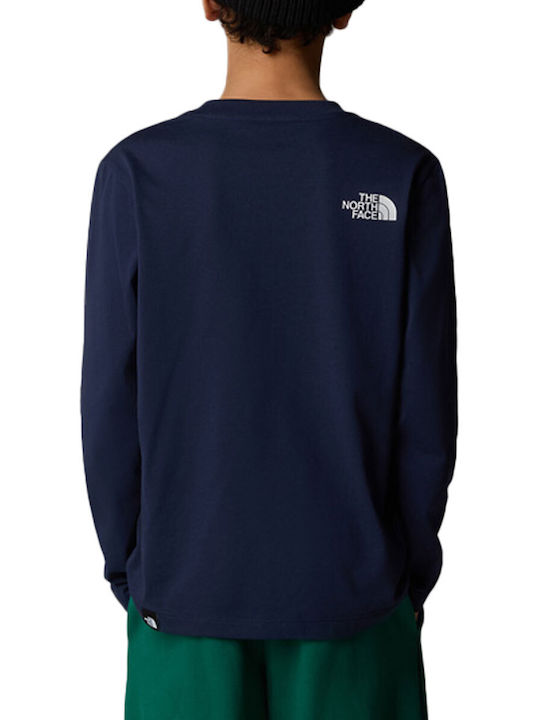 Kids' Shirt Long Sleeve Navy Blue Easy