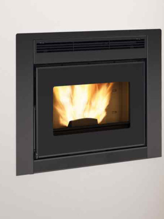 La Nordica Comfort Idro L80 Pellet Cassette Fireplace Insert Radiator with Straight Window 19kW