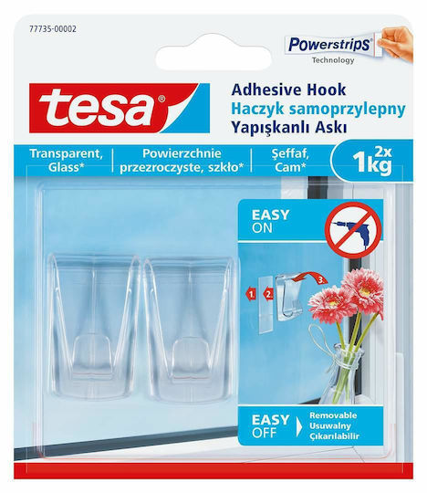 Transparent Self-adhesive Hooks 2p 1 Kg H7773502