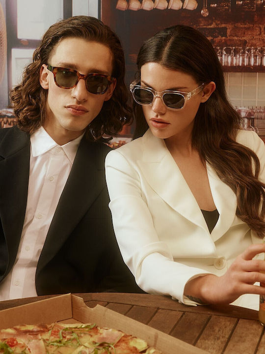 Mondo Sunglasses Brown with Acetate Frame & Green Lens Mondo Sunglasses Brown with Acetate Frame & Green Lens