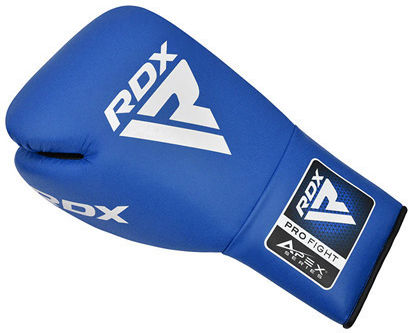 RDX Γάντια Πυγμαχίας Δερμάτινα για Αγώνα Μπλε