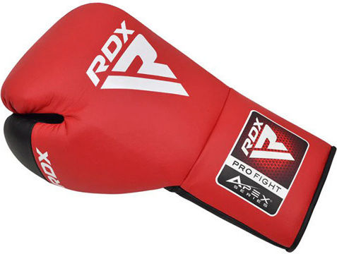 RDX Leather Boxing Competition Gloves Red