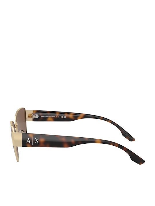 Armani Exchange Women's Sunglasses with Brown Metal Frame and Brown Lens AX2051S 611073