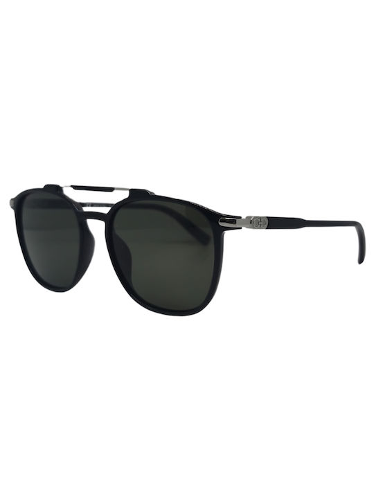 Salvatore Ferragamo Men's Sunglasses with Black Plastic Frame and Green Lens SF893S 001