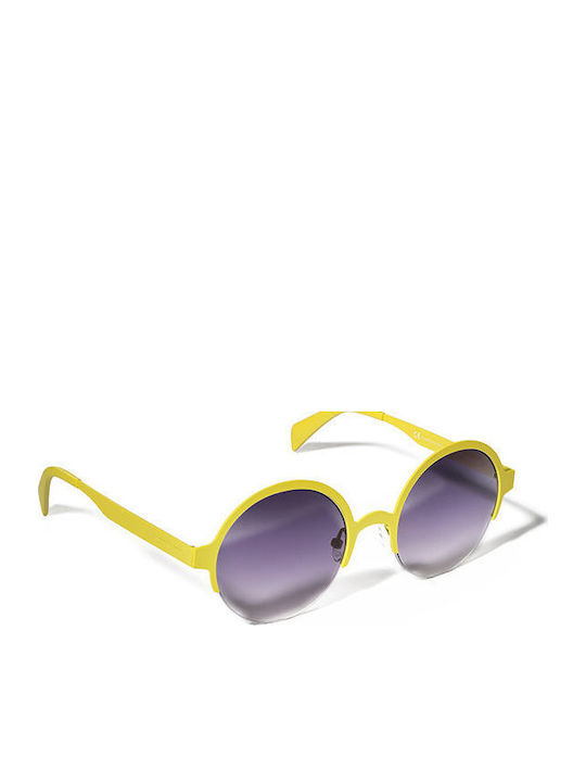 Italia Independent Women's Sunglasses with Yellow Horn-Rimmed Frame and Gradient Lenses 0027.060.000
