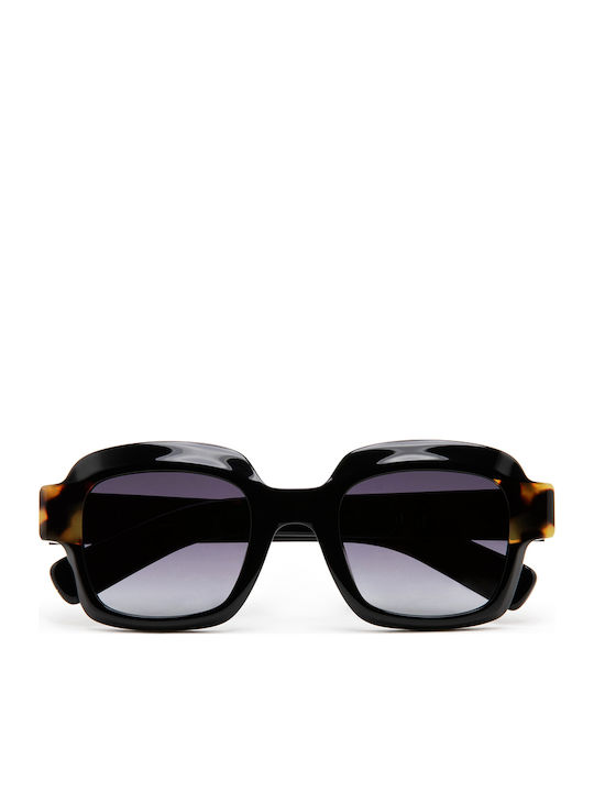 Kaleos Women's Sunglasses with Black Plastic Frame and Black Lens Lynn 1