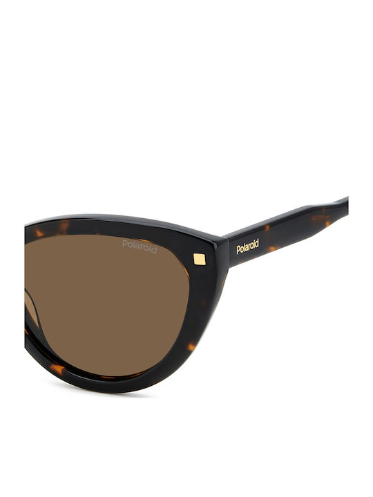 Polaroid Women's Sunglasses with Brown Tartaruga Plastic Frame and Brown Polarized Lens PLD4175/S/X 086/SP