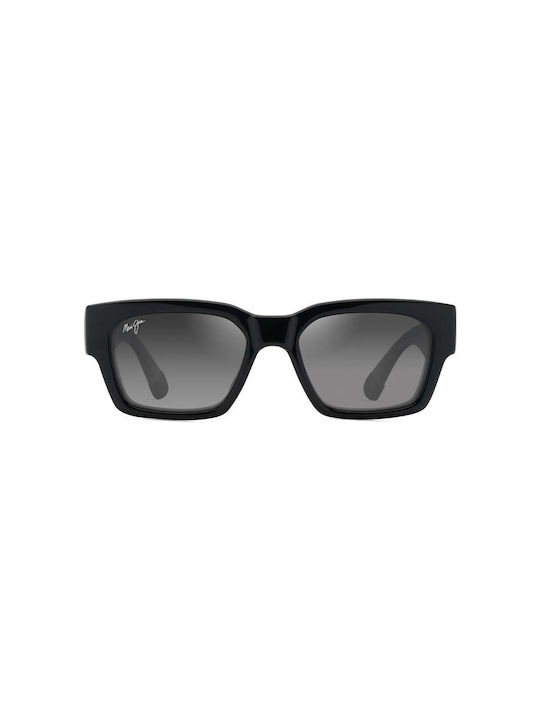 Maui Jim Ochelari de soare cu Negru Din plastic Cadru și Negru Ochelari de soare Lentilă GS642-14