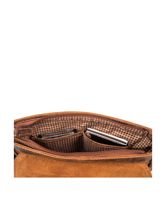 Leder Damentasche Schultertasche Braun