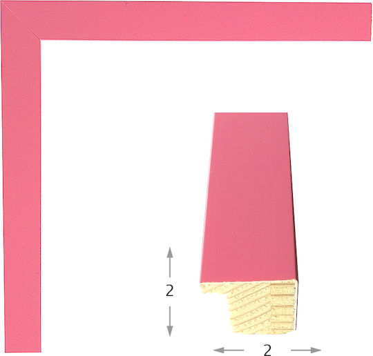 Wandmontage Hölzernes Fotorahmen mit Rosa Rahmen