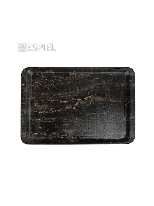 Espiel Lemnos Dreptunghiular Tavă de Servire în Culoare Negru 44x32cm 2buc