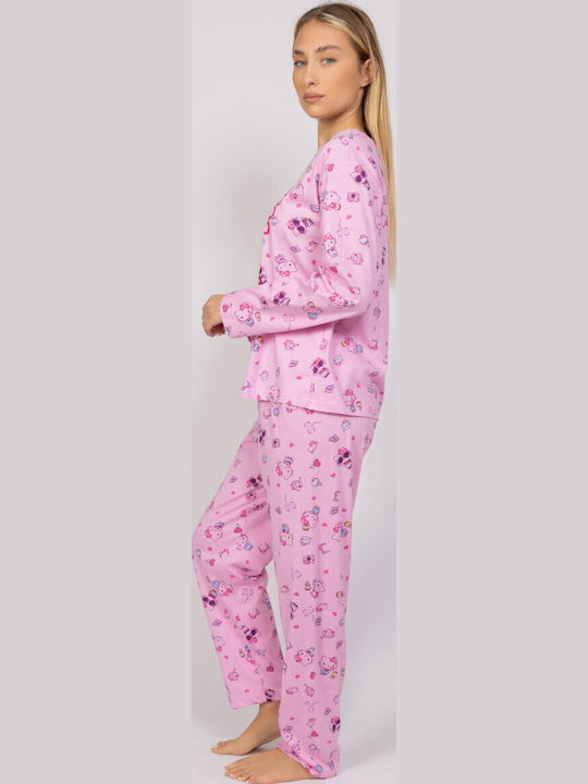 Sexen Winter Women's Pyjama Set Pink