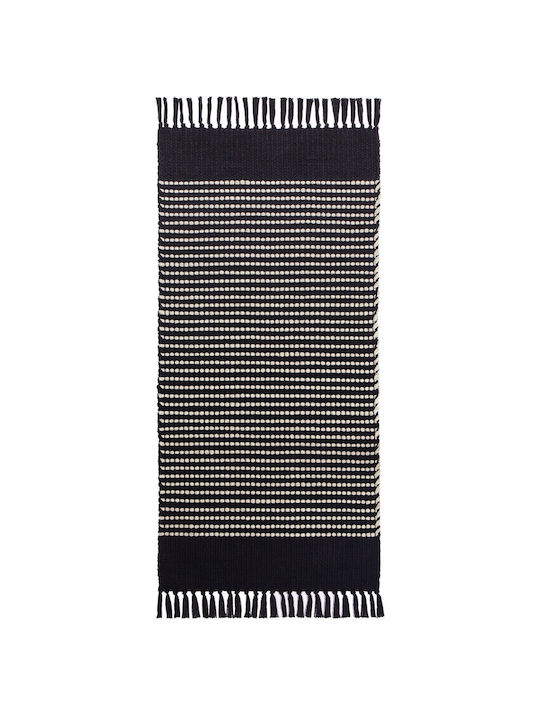 Nima Issa Rug Rectangular Cotton Black