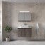 Furnibath Πάγκος με Νιπτήρα & Καθρέπτη με Φως Μ79xΒ50xΥ45cm Grey