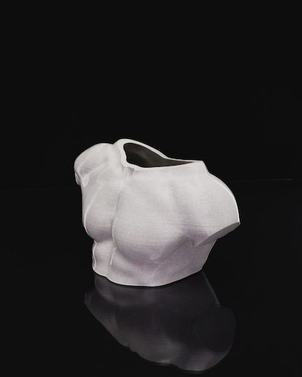 3D Art Shop Διακοσμητικό Βάζο Πλαστικό Γκρι 3x3xΥ20cm