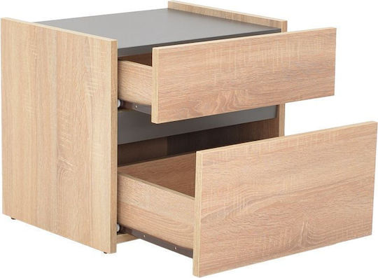 Nachttisch Comcie Holz Beige 50x42x45.5cm