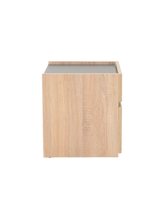 Κομοδίνο Comcie Ξύλινο Μπεζ 50x42x45.5cm