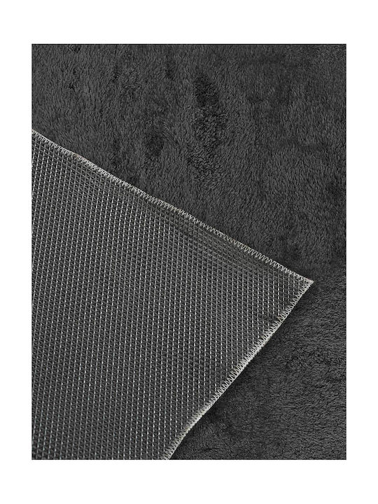 Madi Feathery Αντιολισθητικό Χαλί Ορθογώνιο Shaggy Black 160x230cm