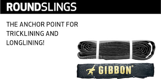Gibbon Slacklines Ιμάντας Ισορροπίας Μαύρος