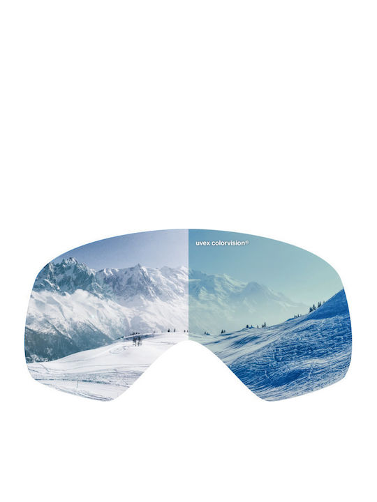 Uvex Athletic CV Ski & Snowboard Goggles Kids Black with Lens in Blue Color
