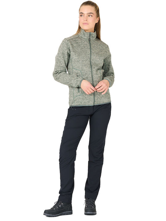 Women's Cardigan with Zipper Balsam Green